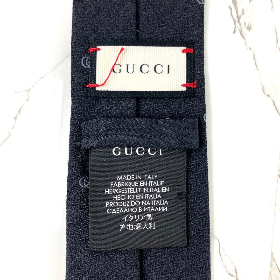 Gucci Necktie Tie 100% Silk Black All-over GG Pattern 2.8 inches From Japan thumbnail 19