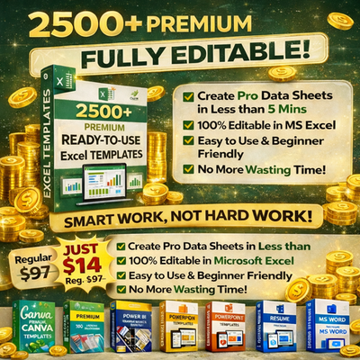 #ad #ad 2500 Excel Templates Bundle Business Finance Budget Planner amp; Trackers $14.00