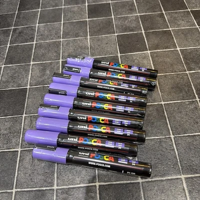 Uni Posca  Paint Marker Pens Fabric Glass Metal Pen PC-5M Job Lot of 9 pens  - Image 1 of 4