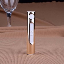 Encendedor de cigarrillos eléctrico USB mini delgado encendedor de cigarrillos de aluminio recargable