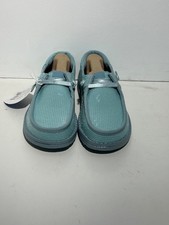 NWT Hey Dude Wendy Funk Mono SEQUIN TOURMALINE Blue Slip On Shoes Womens 7