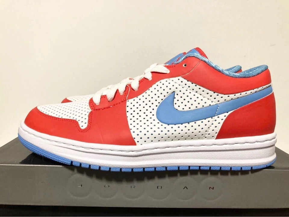 Deadstock 2011 Nike Air Jordan Alpha 1 Low White Unvrsty Blue 453839-102 Hombres Us8 Foto 4 de 4