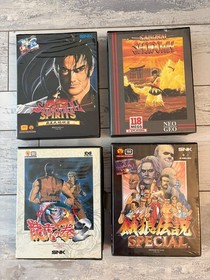 BOXED NEO GEO AES CONSOLE 1 (ONE) CONTROLLER PRO 4 GAMES 110/220 AC Adapter