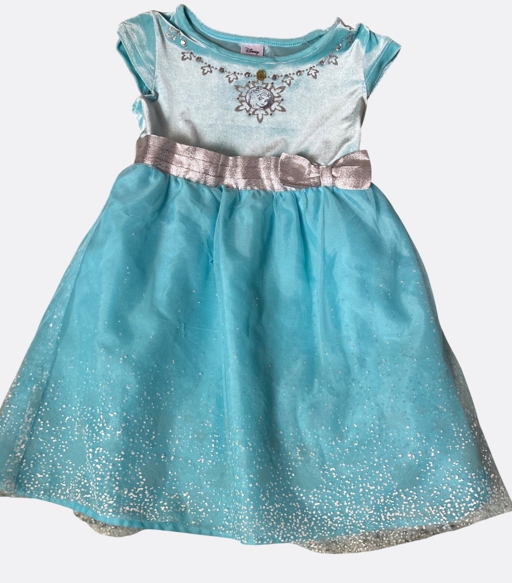 frozen bridesmaid dresses Disney & Jumping Beans Elsa Dress Size 4 Polyester Spandex Blue & Silver Chiffon dress
