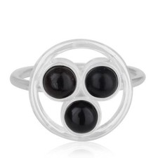 Black Onyx Gemstone 925 Silver Handmade Ring Party Wear Jewelry