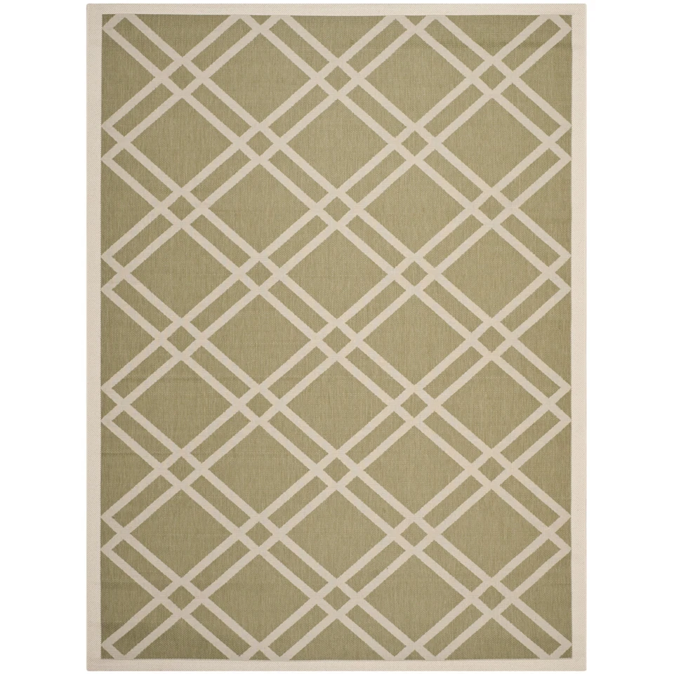 SAFAVIEH Indoor Outdoor CY6923-244 Courtyard Green / Beige Rug - Image 3 of 4