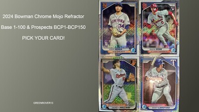 2024 Bowman Mega Box Chrome Mojo Refractors You Pick Complete Your Set