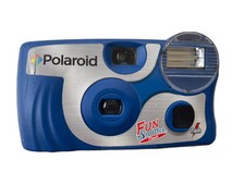 Polaroid Fun Shooter Flash Camera Process C41 Model F563 Blue/Black-Vintage