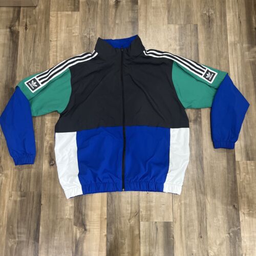 Adidas Originals Jacket Mens XL  Windbreaker Color Block Vintage Soccer - Picture 1 of 8