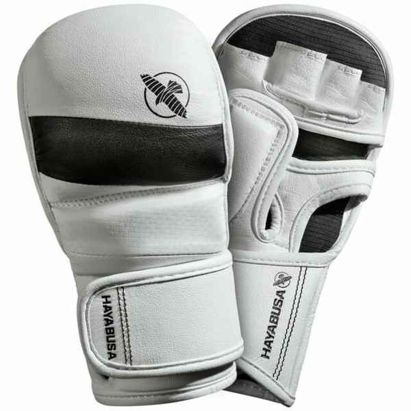 Hayabusa Hybrid T3 7oz Kickboxing and MMA Gloves White/black Large for