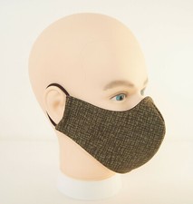 Unisex Face Mask - Brown  Green Colors - Geometric Design - High Quality Mask