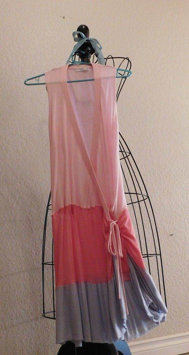 Robe Sans Manches Holy G - Pink Colorblock, Taille 40, Enveloppante