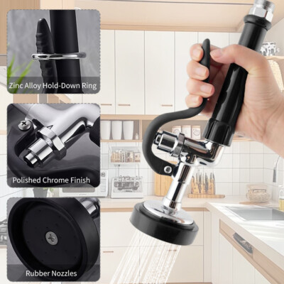 #ad Heavy Duty Commercial Kitchen Pre Rinse Spray Valve Brass High Pressure Sprayer $33.99