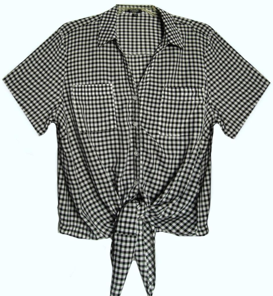 NWOT WOMENS JONES NEW YORK 100% VISCOSE BLACK & WHITE CHECK