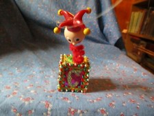 Christmas Ornament Mixed Materials Jack in the Box 4 Inch High