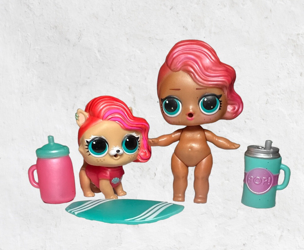 LOL Surprise Dolls Treasure Pearl & Furry Treasure Doll Dog Surf