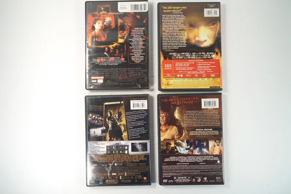 Lot Of 4 Horror Movie DVDs House Of Dead, Chainsaw Massa, Carrie, NM On Elm St - Image 2 of 4