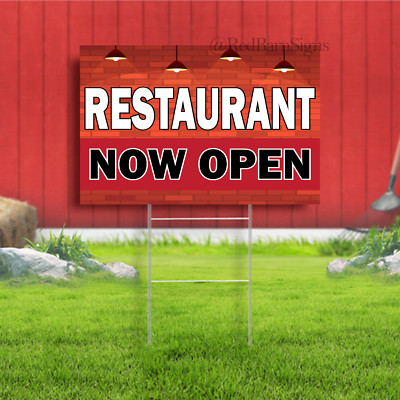 Restaurant Now Open Indoor Outdoor Yard Sign