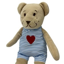 Valentine Teddy Bear Plush Striped Outfit Heart Love Anniversary Stuffed Animal