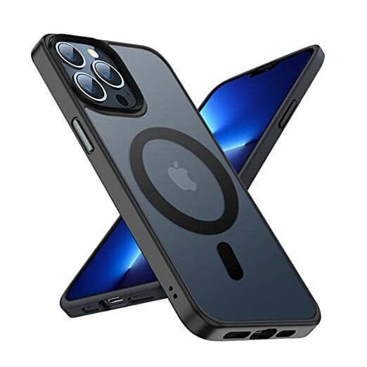 Magnetic Case for Case [MIL-Grade Drop Tested & iPhone 12 Pro Max Black