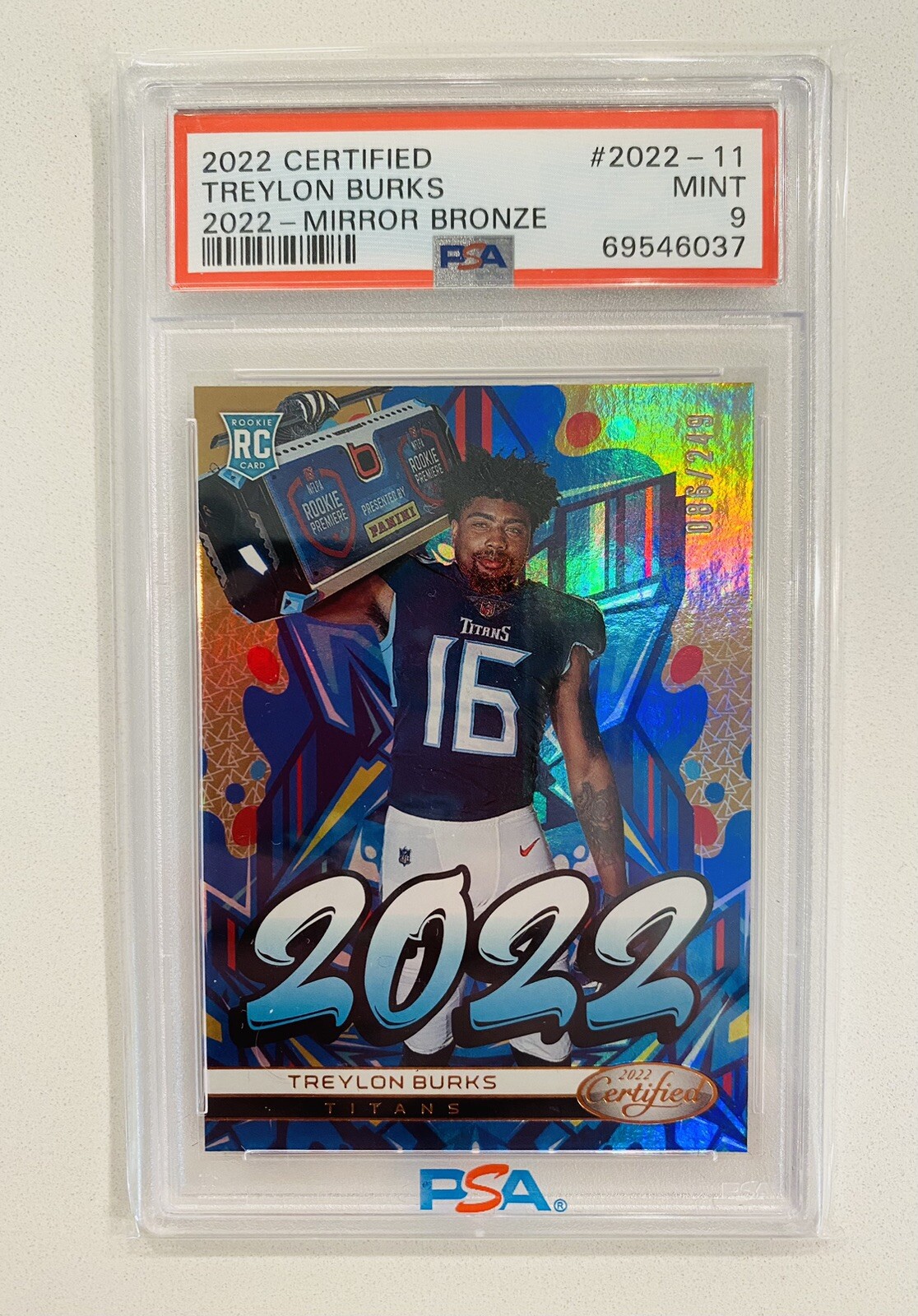 Treylon Burks Panini Certified 2022 #202211 Mirror Bronze