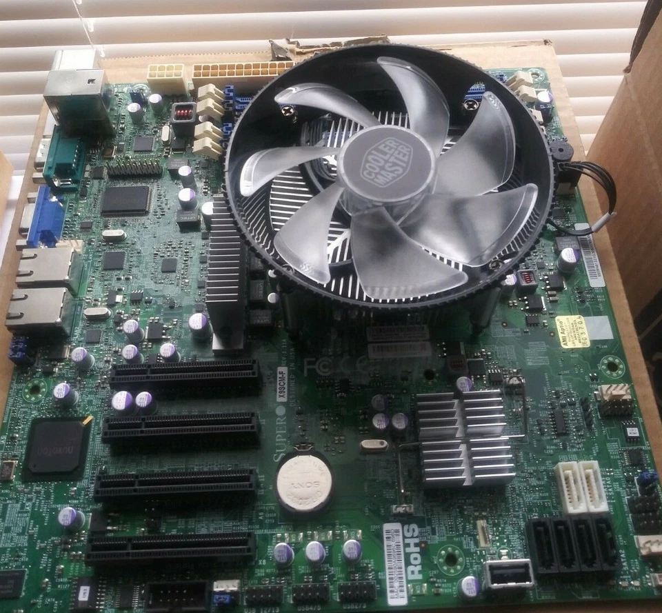SUPERMICRO X9SCM-F w/E3-1270v2 32GB PC3-12800E RAM LGA1155 CPU COOLER I/O SHIELD - Image 3 of 4