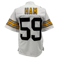 Jack Ham Jersey Old Number White Pittsburgh | S-5XL Unsigned Custom Sewn Stitch