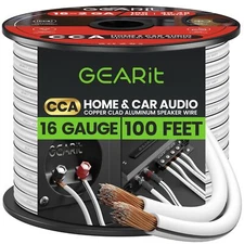 	16AWG Speaker Wire GearIT Pro Series 16 Gauge Speaker Wire Cable 100 Feet	