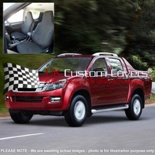 Isuzu D Max Front Seat Covers With Integral Headrests (2021 Onwards) Black 814