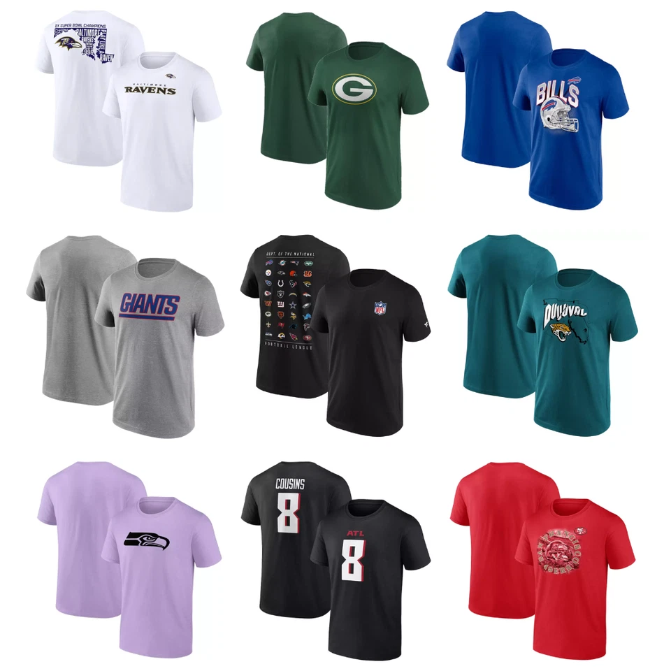 NFL Mystery T-Shirt Herren Fanatics American Football Oberteil - Neu
