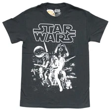 Star Wars New Adult T-Shirt - Monochromatic Classic A New Hope Poster