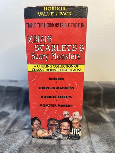 Screams Scarlets & Scary Monsters VHS Set Of 3 Sealed Scary Movie - Picture 5 of 6