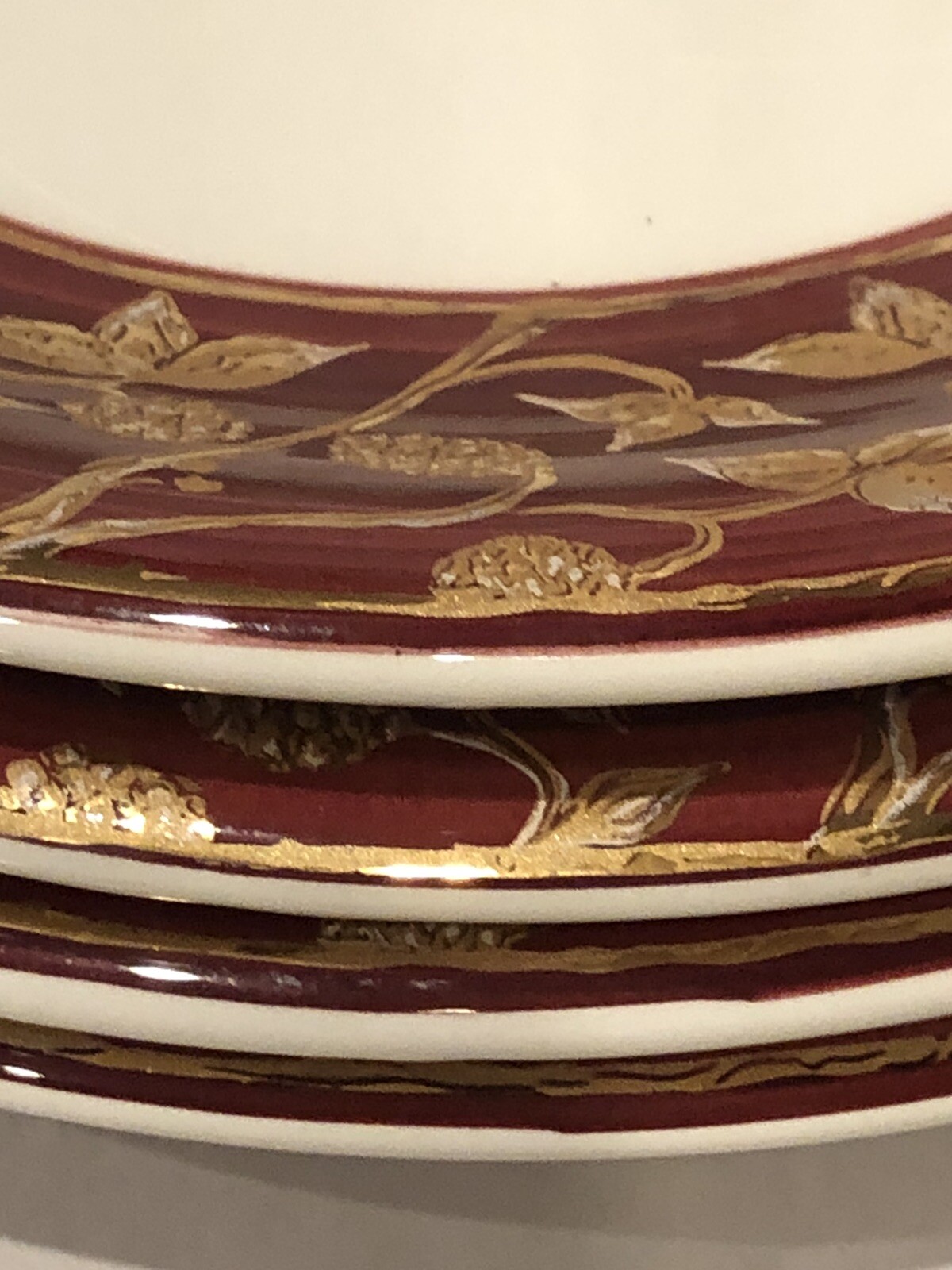 SET OF 4 OVER AND BACK INC LUCHEON PLATES 8 7/8" MADE IN ITALY eBay