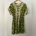 THML Green Embroidered Printed Mini Dress