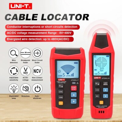 UNI-T UT25CL Portable Cable Finder, Metal Pipe Detector, Circuit Wire Finder
