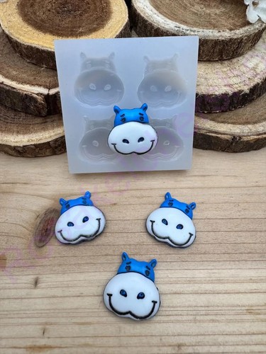 Nilpferd Gesicht Handarbeit Silikonform zum Basteln - Bild 1 von 8