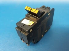 20 Amp Federal Pacific Chipped Plastic Stab-lok 2 Pole 1" Thin Breaker - SAVE!