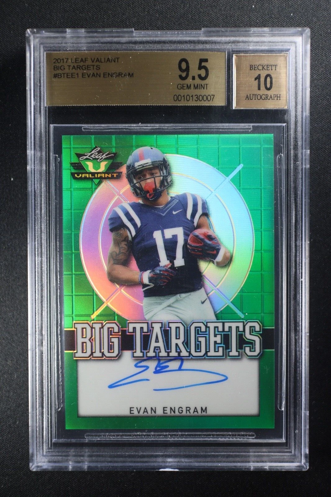 Evan Engram Leaf Valiant Big Targets #EE1 Yellow
