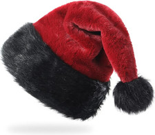 Santa Hat - Super Soft Plush Christmas Hat for Adults, Unisex Holiday Party Gift