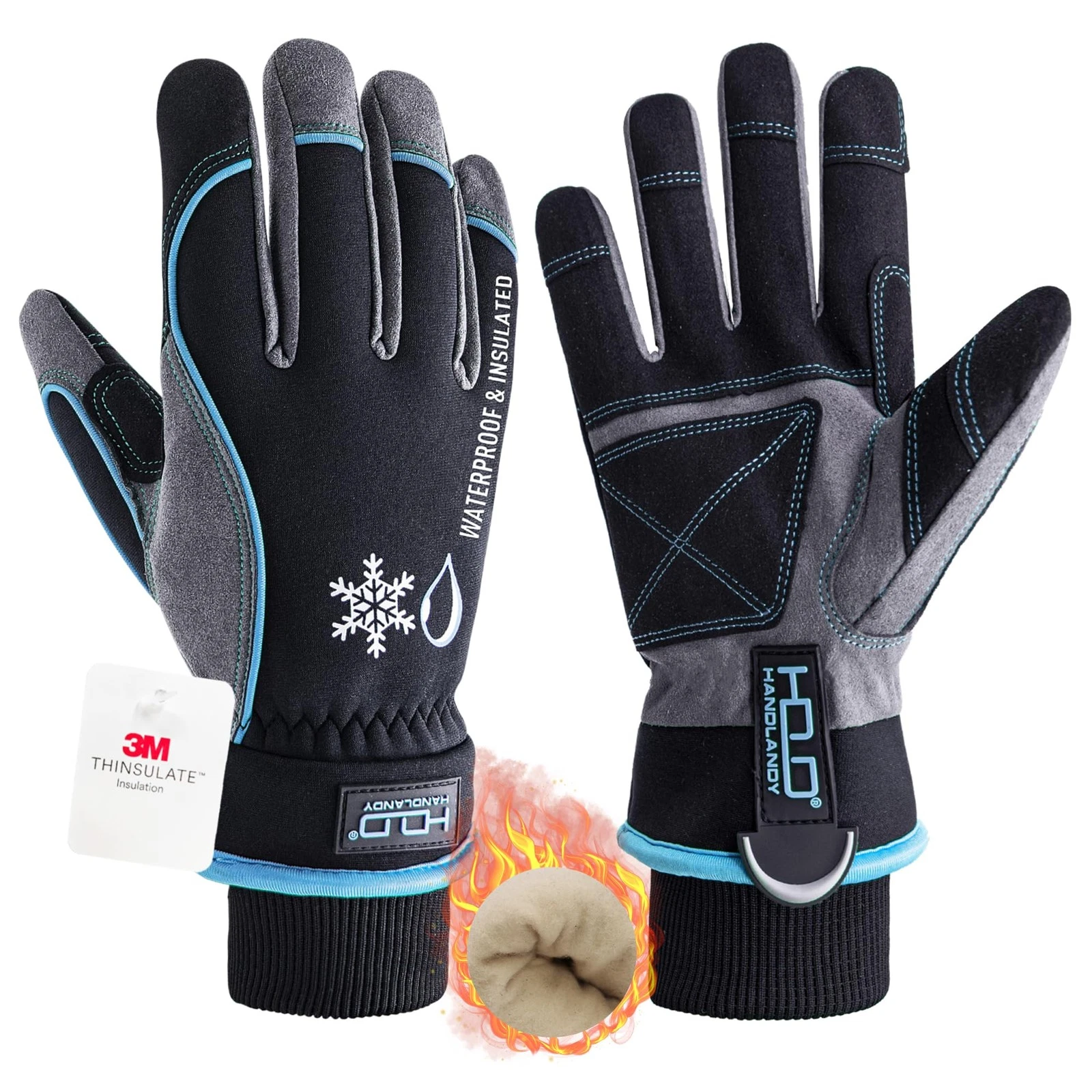 Cold Weather Work Gloves Waterproof Winter Work Gloves Men Women Touchscreen ...