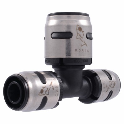 PEX Evopex Push Tee, 1/2 x 1/2 x 3/4-In. -K408A