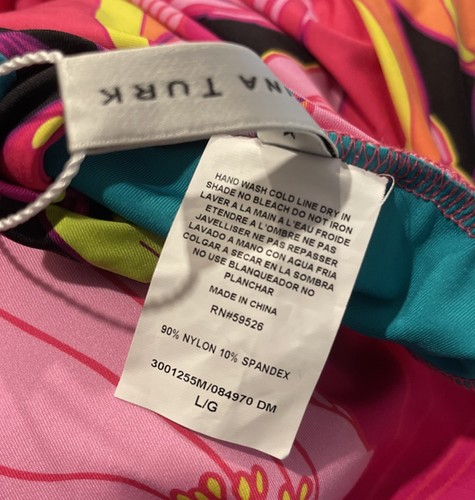 TRINA TURK Multicolor Solar Floral 1 Pc Paddle Swimsuit Sz Large MSRP $182 NWT๐ - Picture 6 of 6