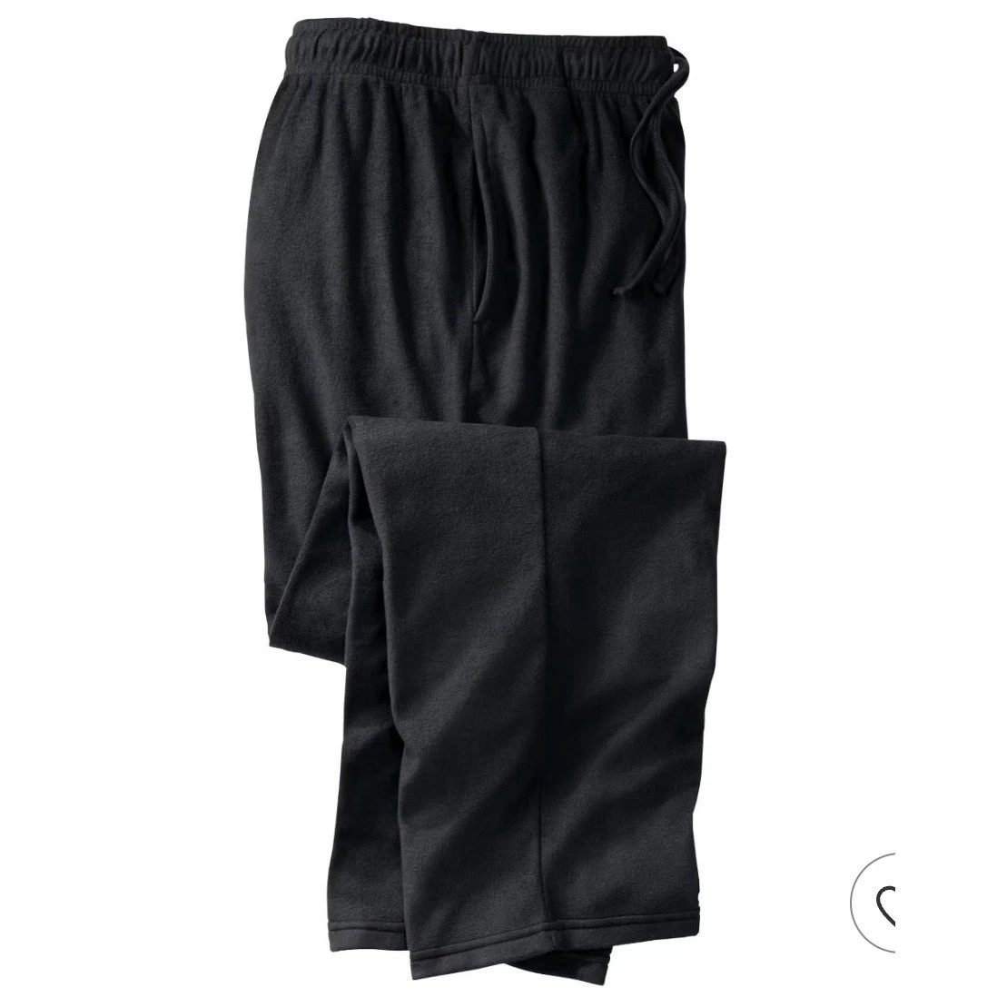 KingSize Mens 2XL Black Jersey Lightweight Lounge Pants NWT Elastic Waist