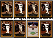 2002 Topps #365 Barry Bonds Home Run ** Set Break ** Pick Your Card ** See Scans