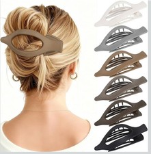 6 PCS Flat Claw Clips, Large Lay Flat Hair Clips for Women Girls, Strong Hold