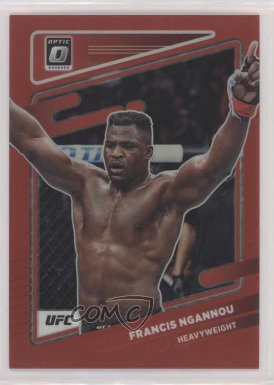 2022 Panini Donruss Optic UFC Red Prizm 4/199 Francis Ngannou #30 0z5
