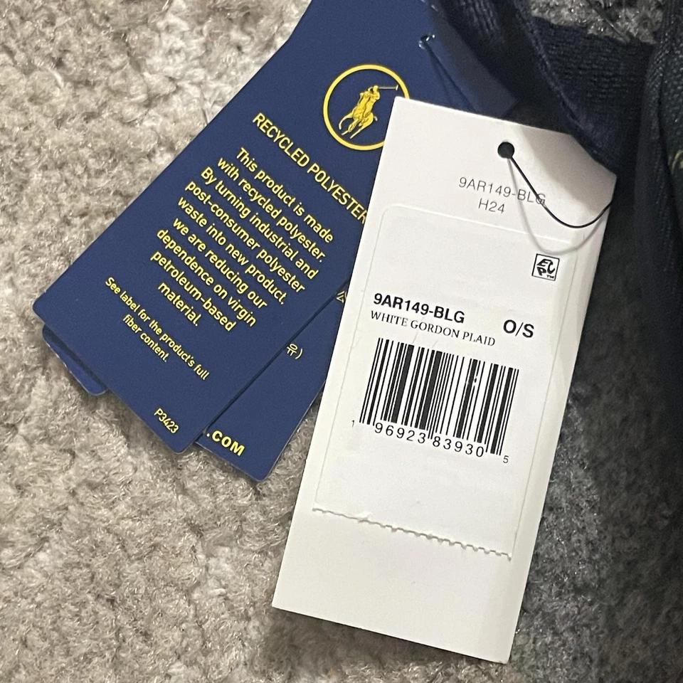 POLO RALPH LAUREN Polo медведь рюкзак зеленый Гордон клетку тартан вышитый новый - Изображение 3 из 4