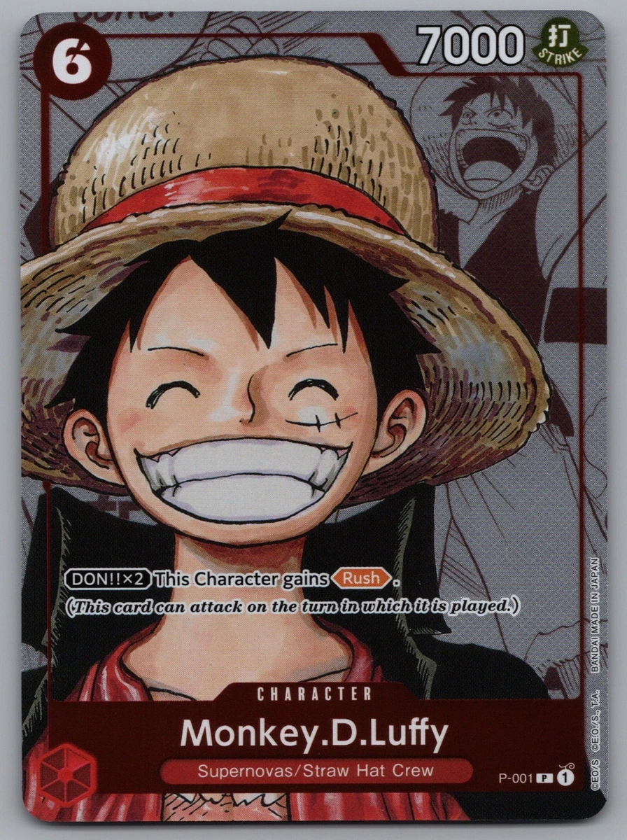 25+ Monkey.D.Luffy P-001 One Piece Promotion Cards for sale