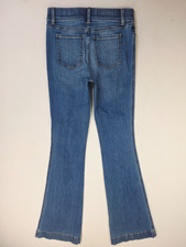 Spanx Flare Wide Leg Size Medium Womens 35 Inch Inseam Blue Denim Pull Up Jeans