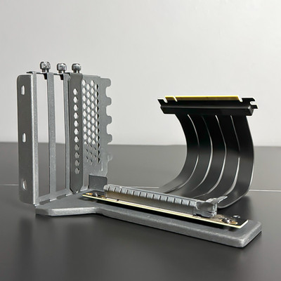 GPU Support Bracket with 200mm PCIe 4.0 Riser Cable   Vertical GPU Mount BLC